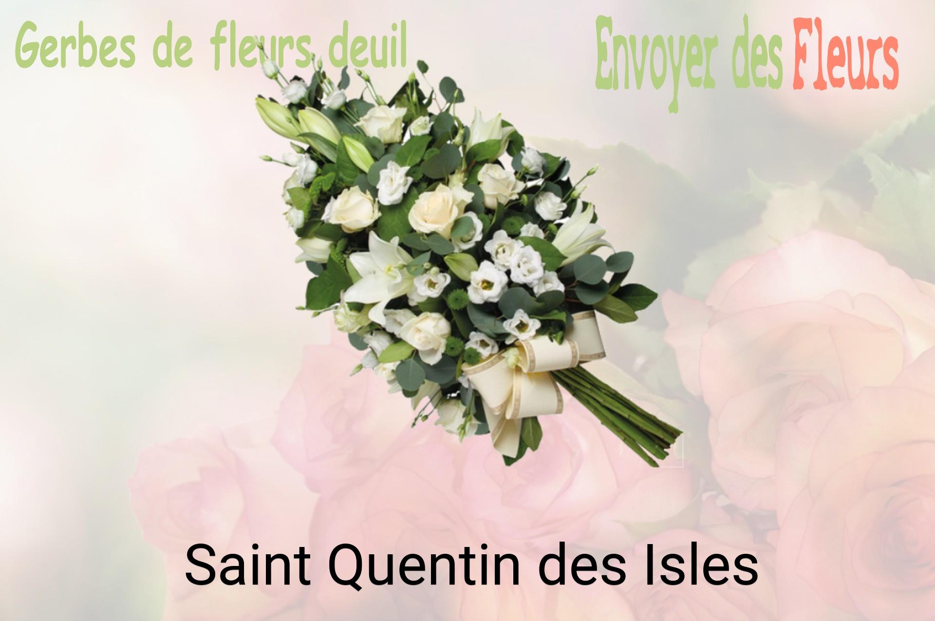 Gerbe de fleurs de deuil livrée à Saint-Quentin-des-Isles